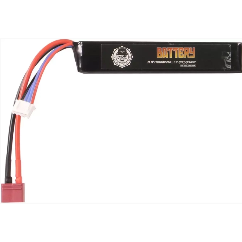 BATTERIE LIPO 11.1V 1100MAH 25C T-DEAN DUEL CODE