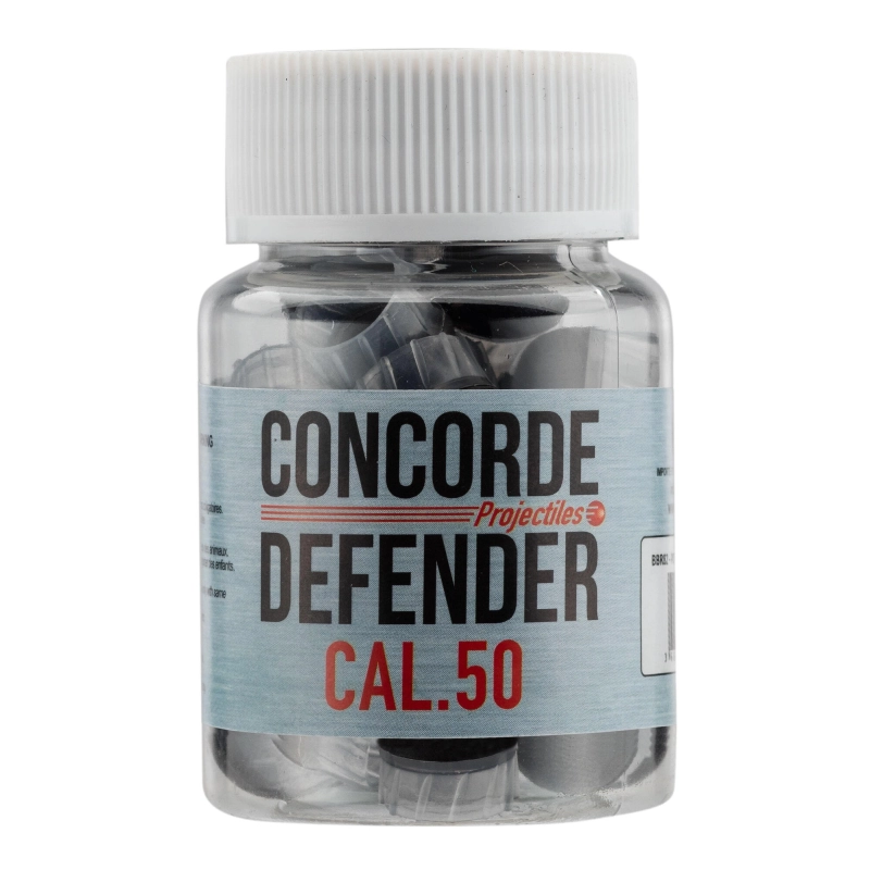 Cal. 50 - Billes de Défense à ailettes caoutchouc - Pot de 30 munitions Sniper