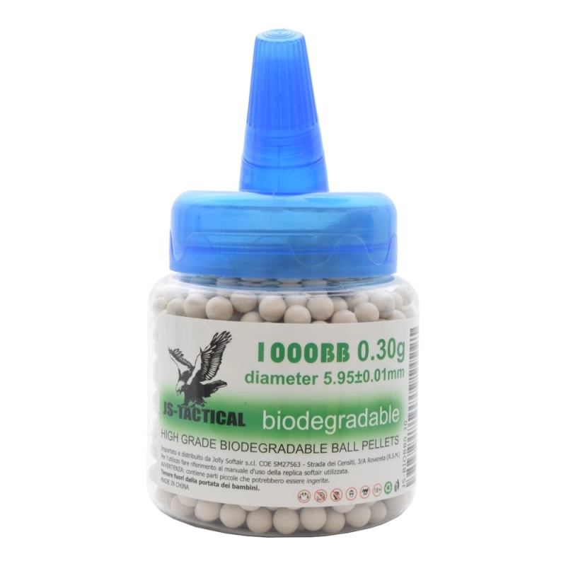 PELLETS JS-TACTICAL BIO BALL 0.30G 1000 BBS BLANC (JS-BIOBB0.30)
