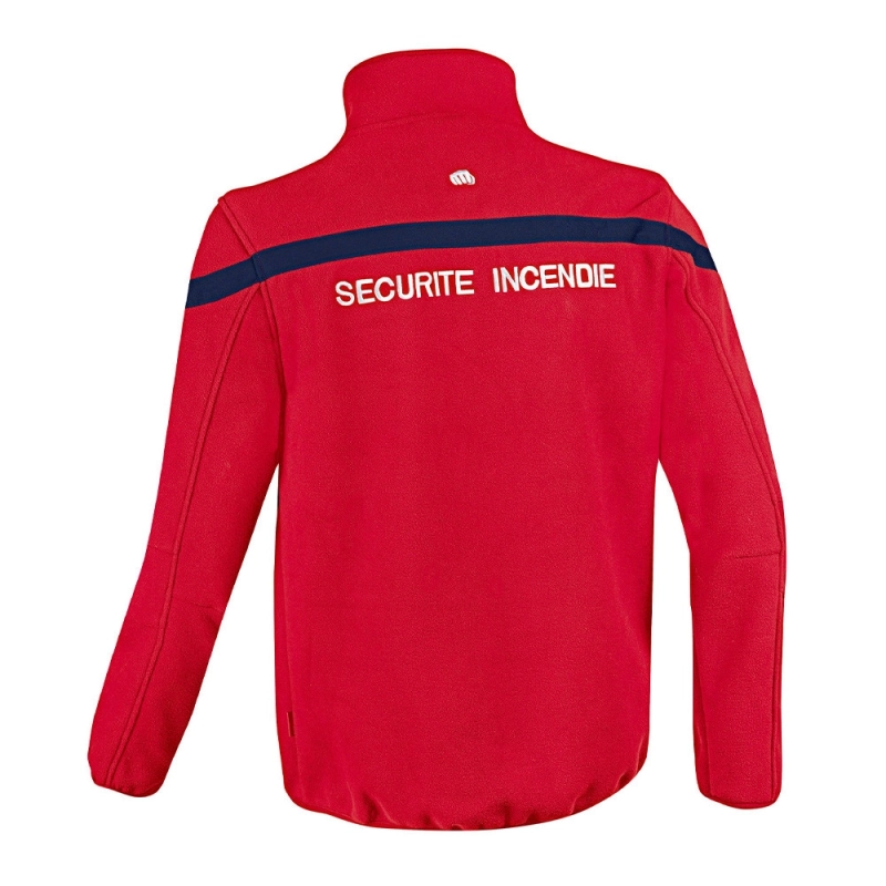 Veste Polaire SÉCU-ONE Sécurité Incendie rouge  Taille     XS