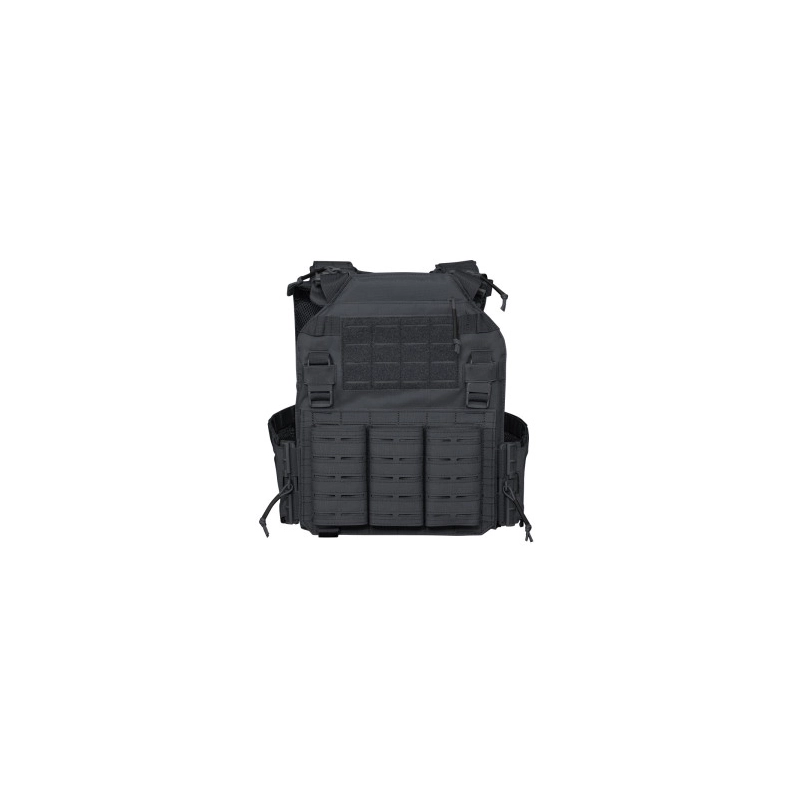 VESTE PORTE PLAQUES 600D QUICK DETACH NOIRE